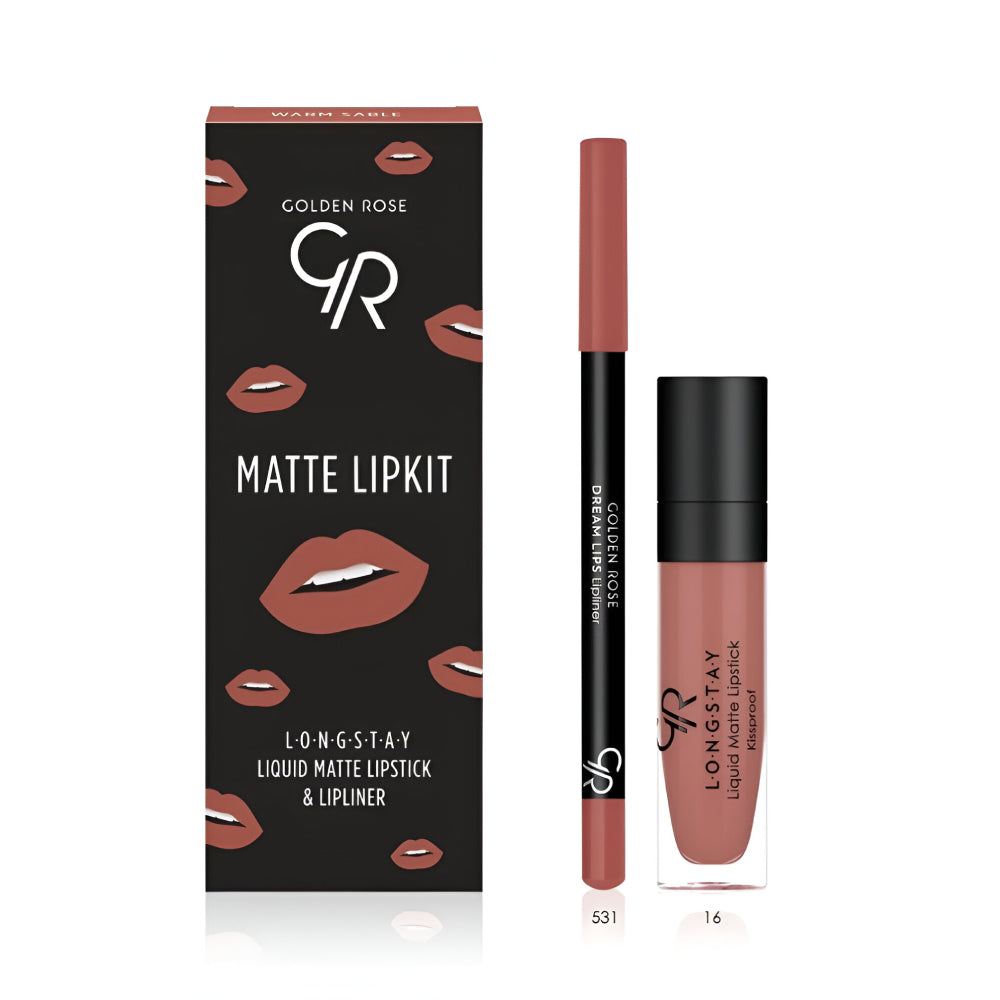 Golden Rose Golden Rose Lip Kit Matte Warm Sable