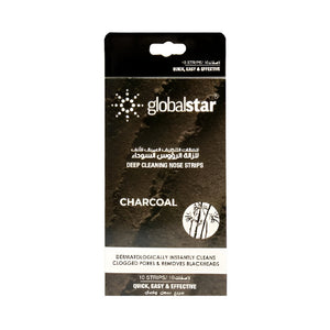 Global Star Nose Strips 10pc With Charcoal