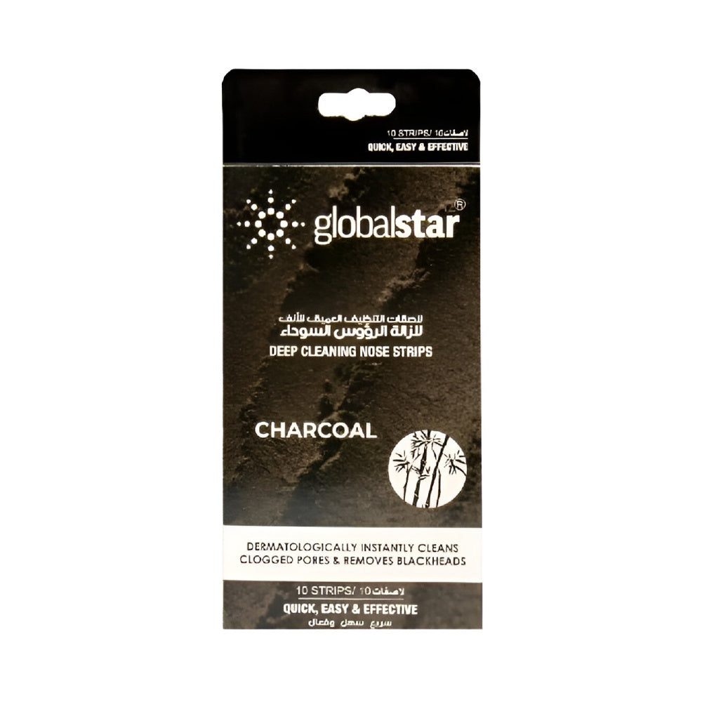 Global Star Nose Strips 10pc With Charcoal