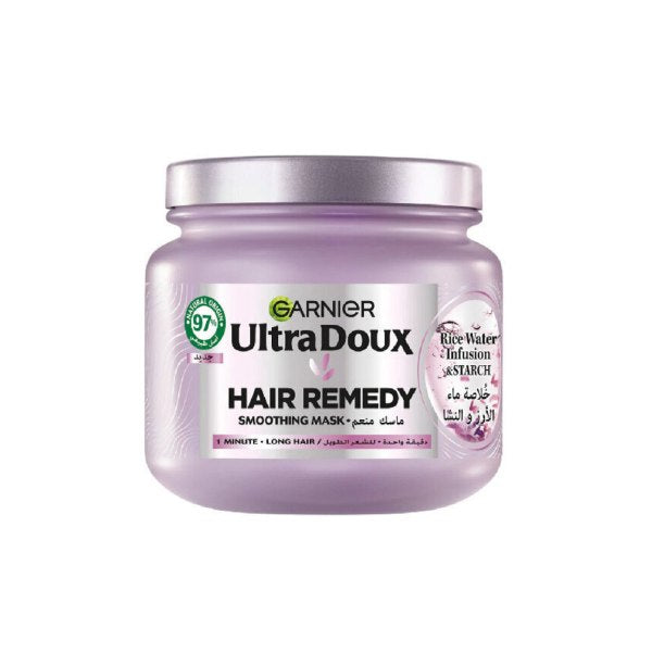 Garnier Hair Mask 340ml Ultra Doux Hair Remedy Rice Water Infusion & Starch