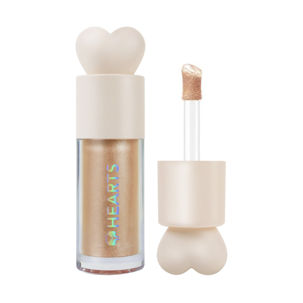 Hearts Highlighter Stick – Dewy Sparkle Cream-to-Powder Face Makeup