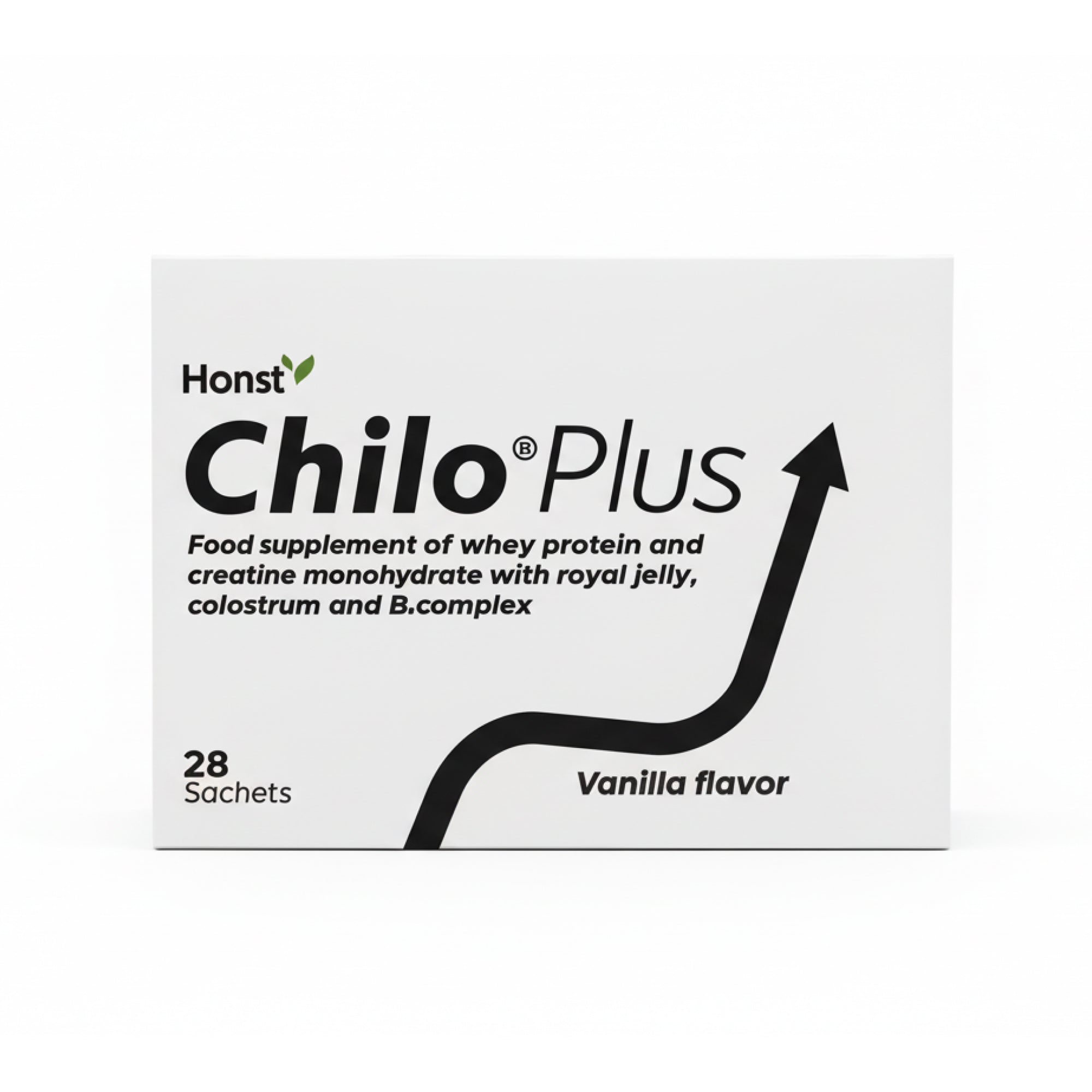 أكياس Honst Chilo Plus Protein & Creatine – بنكهة الفانيليا | مع فيتامينات B وغذاء ملكات النحل واللبأ 10PK