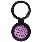 فرشاة شعر قابلة للطي برائحة الورد مع مرآة