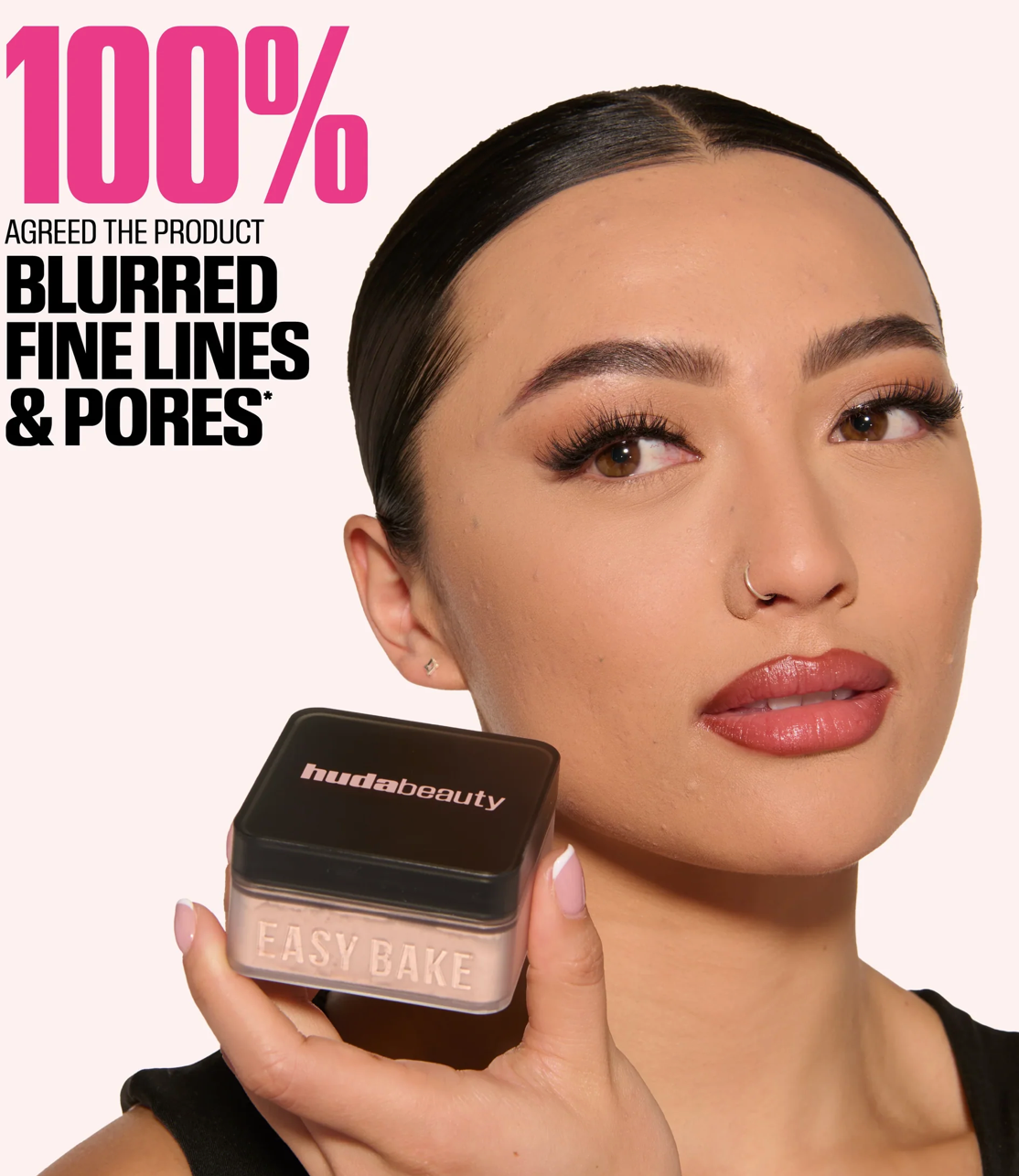 بودرة سهلة الاستخدام من Huda Beauty – بودرة تثبيت Kunafa