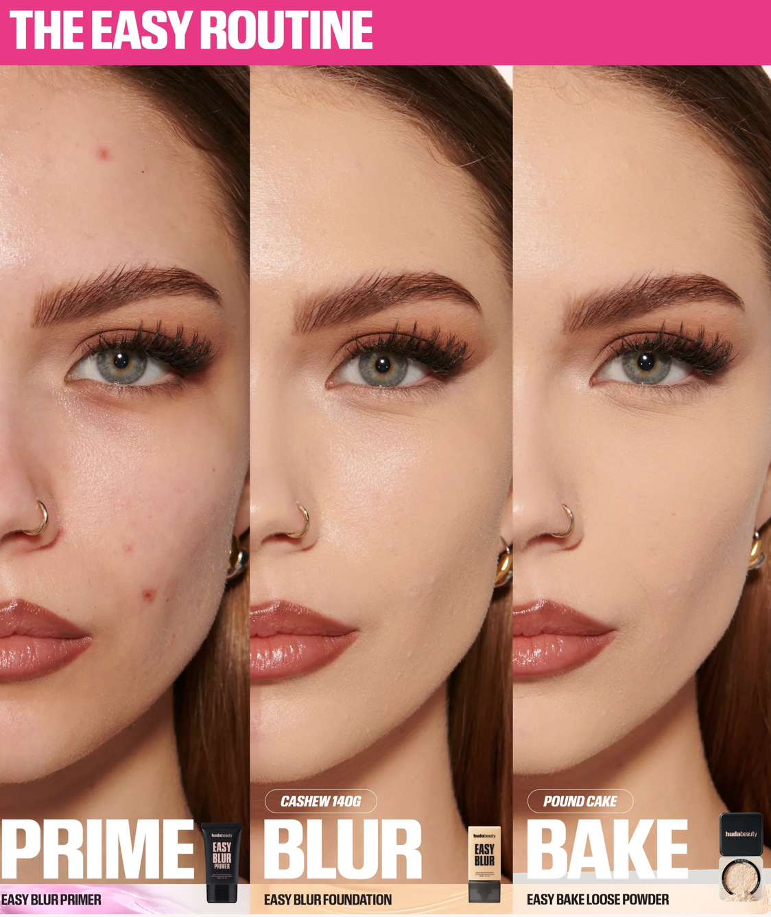 بودرة سهلة الاستخدام من Huda Beauty – بودرة تثبيت Kunafa