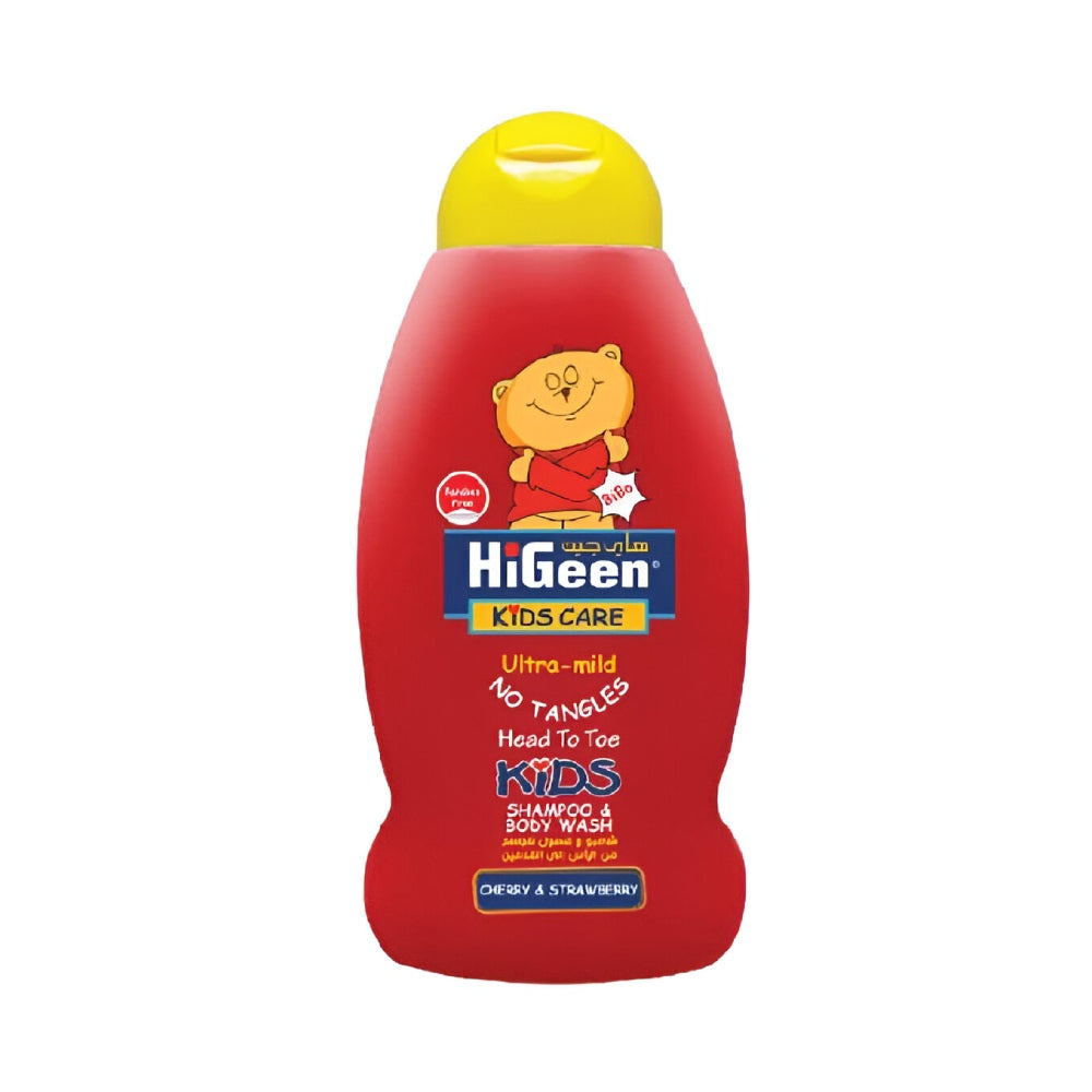 HiGeen Baby Shampoo & Shower Gel 500ml Kids Care Bibo With Cherry And Strawberry Scent