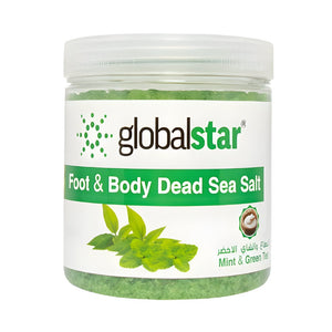 Global Star Dead Sea Salts For Body And Feet  1kg With Mint And Green Tea