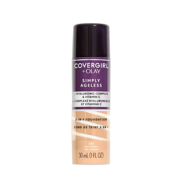 Covergirl foundation 30ml 255 simply ageless 3 in 1 liquid soft honey