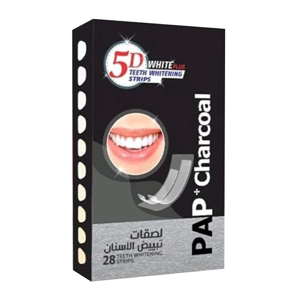 5D 5D Teeth Whitening Strips 28Strips White Plus Charcoal