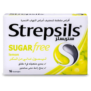 Strepsils lozenge 16pcs lemon sugar free
