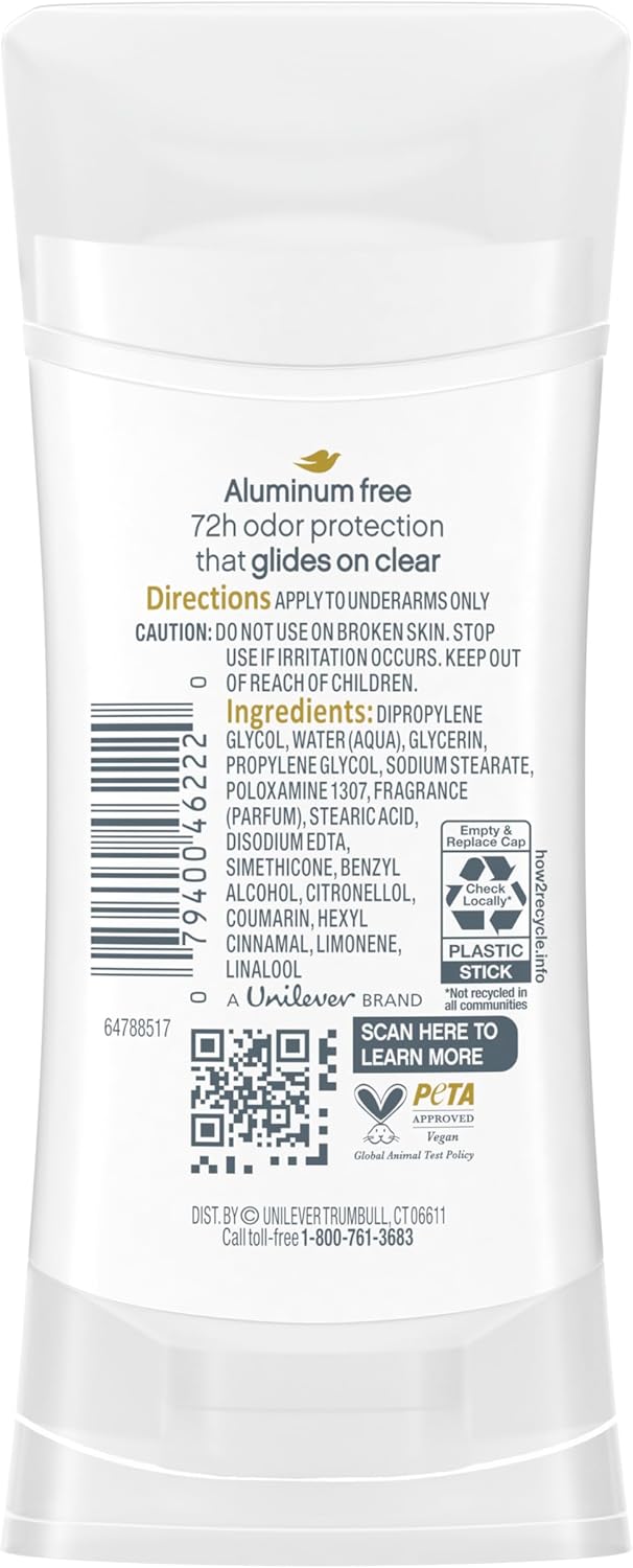 Dove 0% Aluminum Deodorant Pomegranate & Lemon Verbena (74g)