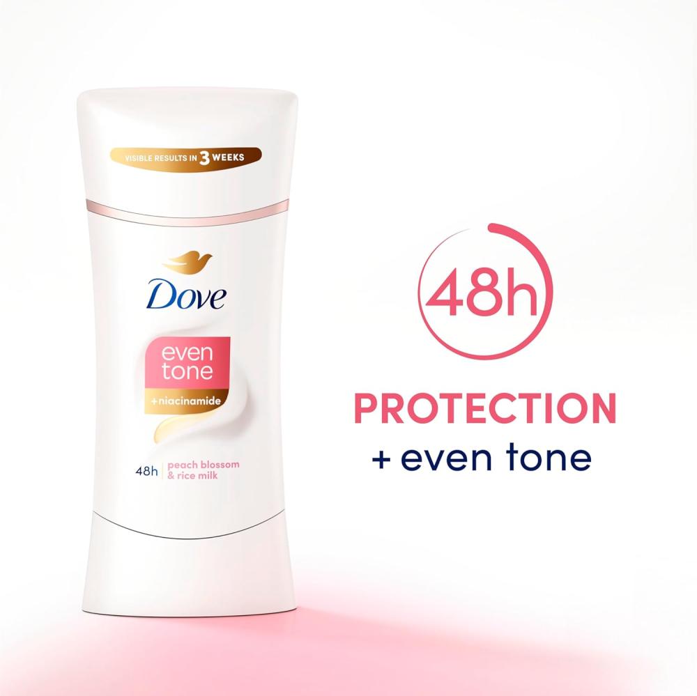 Dove Even Tone Antiperspirant Deodorant - Peach Blossom & Rice Milk (74g)