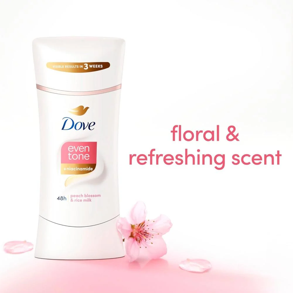 Dove Even Tone Antiperspirant Deodorant - Peach Blossom & Rice Milk (74g)