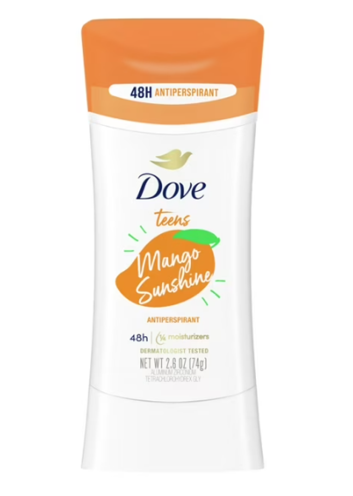 Dove Teens Antiperspirant Deodorant - Mango Sunshine (74g)
