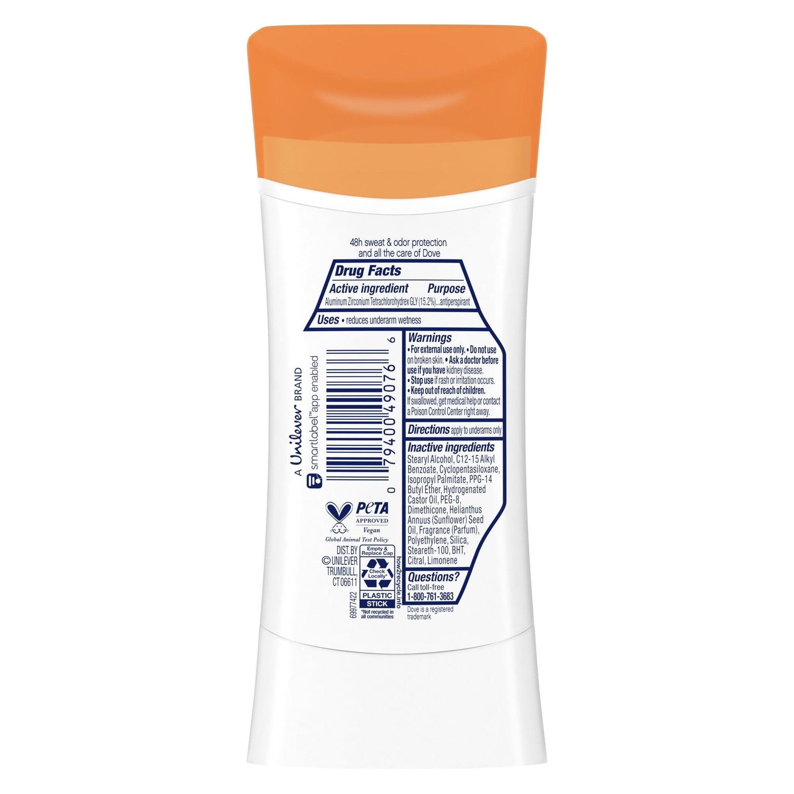 Dove Teens Antiperspirant Deodorant - Mango Sunshine (74g)