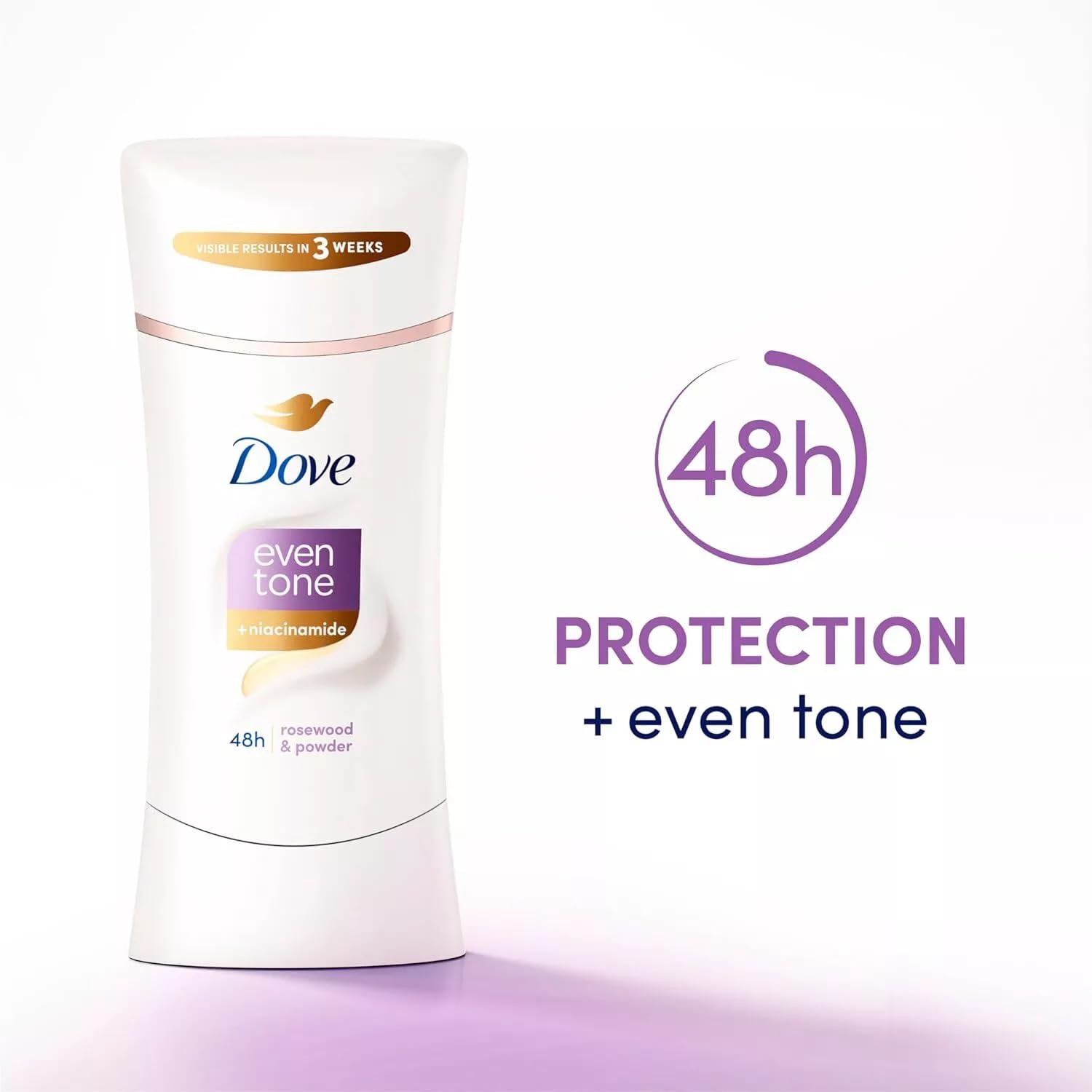 Dove Even Tone Antiperspirant Deodorant - rosewood & powder (74g)