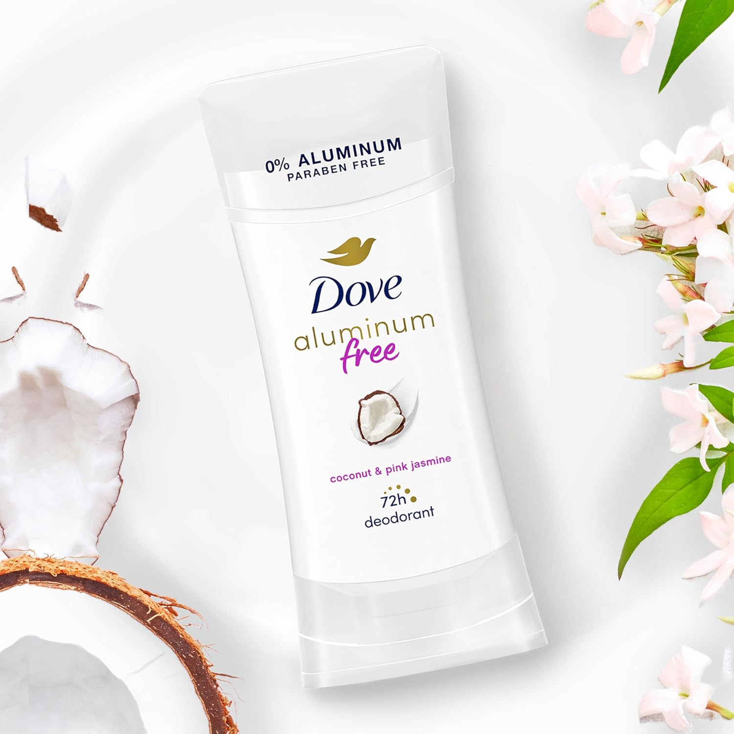 Dove 0% Aluminum Coconut & Pink Jasmine Deodorant (74g)