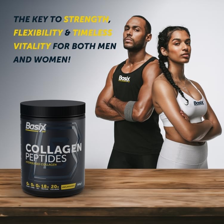 Basix Collagen Peptides – Hydrolysed - Unflavored Protein Powder 300g