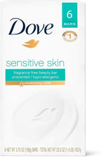 Dove Sensitive Skin Beauty Bar - Fragrance-Free Soap (6 Pack, 637g)