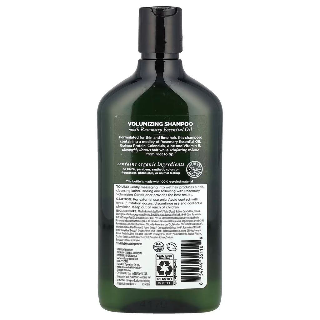 Avalon Organics Volumizing Rosemary Shampoo – For Thin & Limp Hair – 325ml