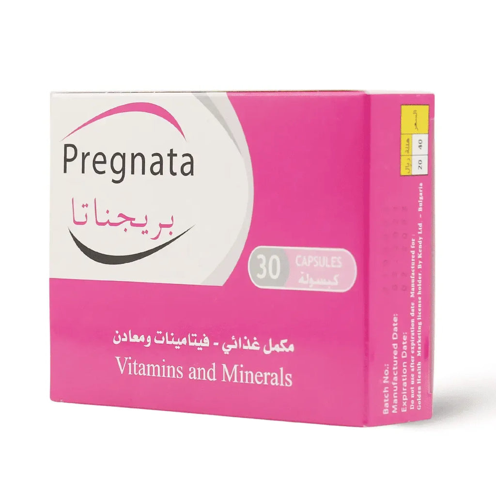Pregnata Prenatal Multivitamin - 30 Capsules with Folic Acid, Iron & Calcium
