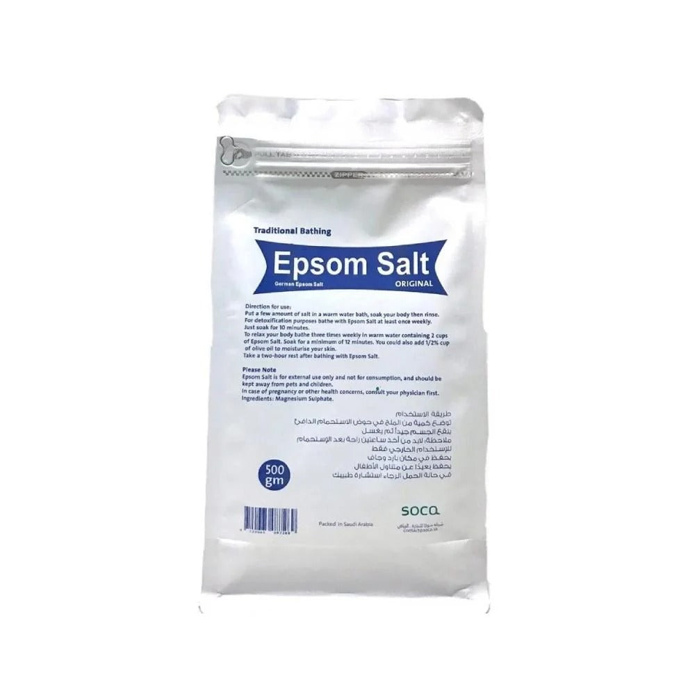 Pure Epsom Salt 500g – Relaxing Bath & Muscle Soak