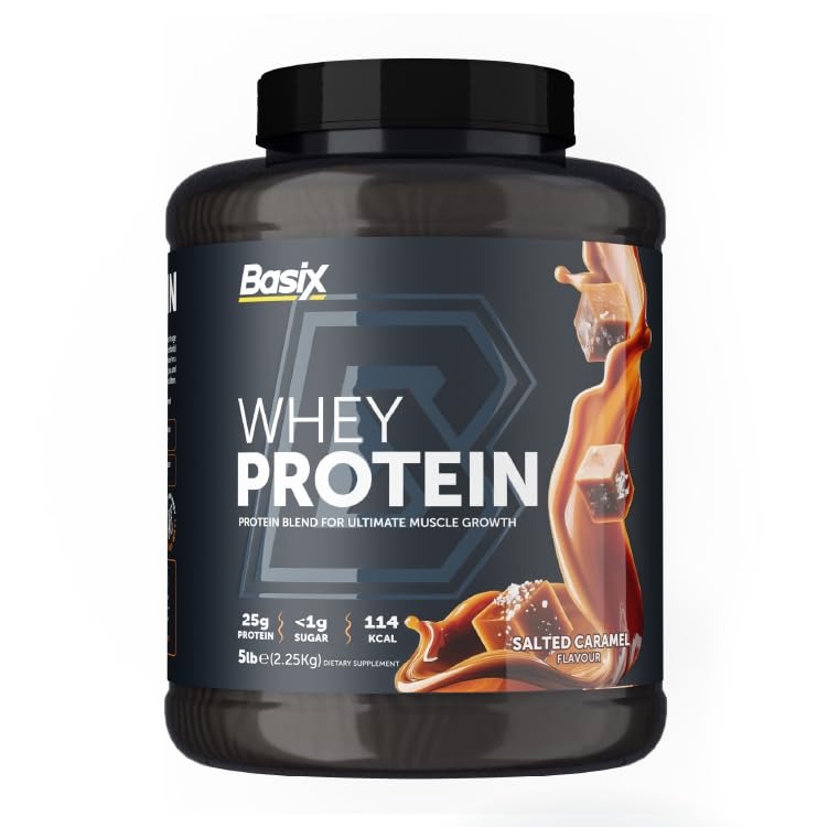 Basix - Muscle Whey Protein - Salted Caramel - 5 LB