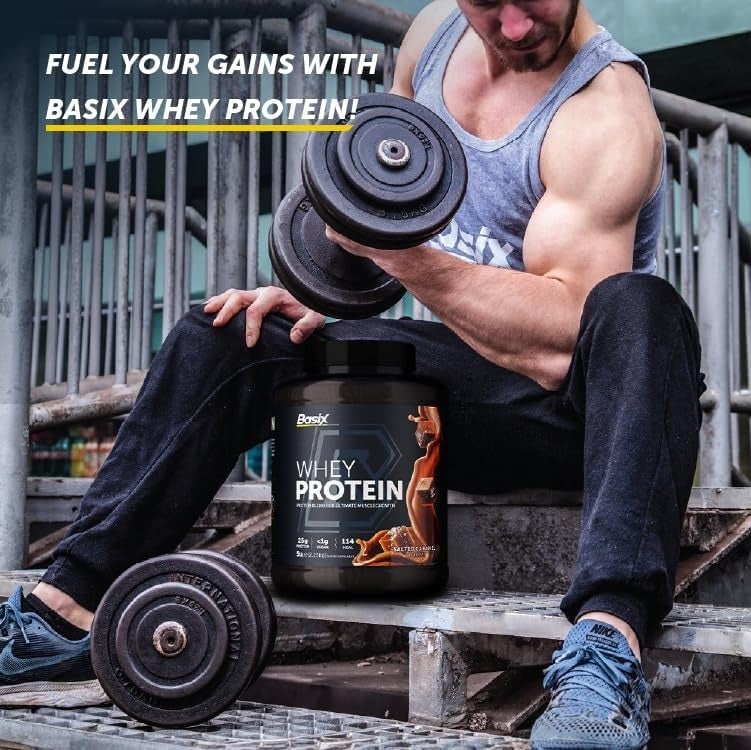 Basix - Muscle Whey Protein - Salted Caramel - 5 LB