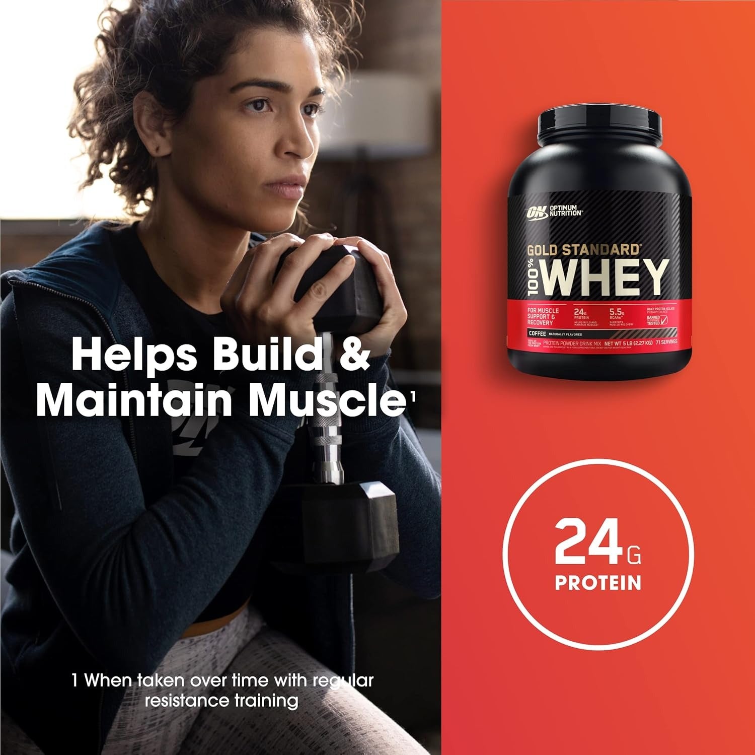 أوبتيموم نيوترشن جولد ستاندرد 100٪ بروتين مصل اللبن بالقهوة 5 أرطال