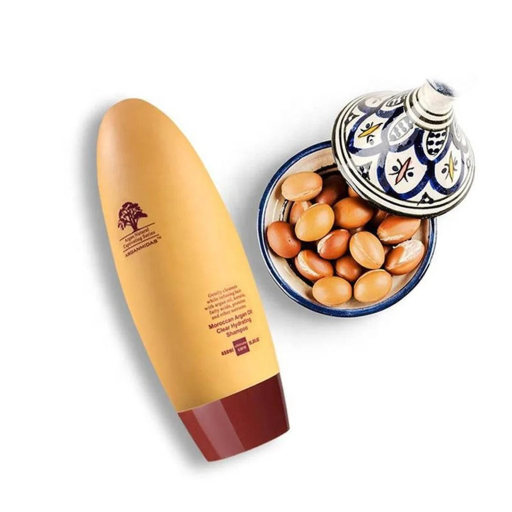 شامبو أرغانميداس المغربي المرطب الشفاف بزيت الأرغان - 450 مل