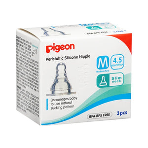 PIGEON SILICONE NIPPLE S TYPE M 3PC/BOX