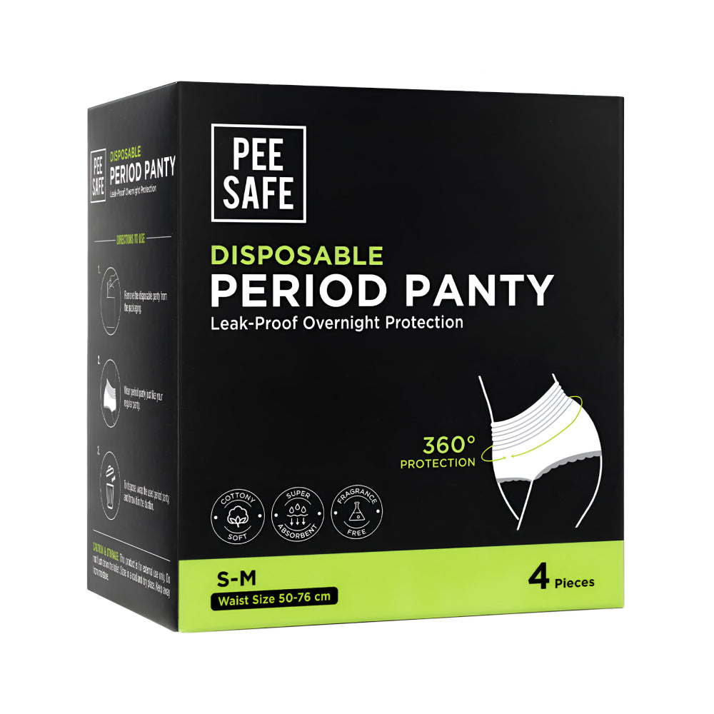 فوط Pee Safe 4 قطع سراويل داخلية للاستخدام مرة واحدة صغيرة إلى متوسطة