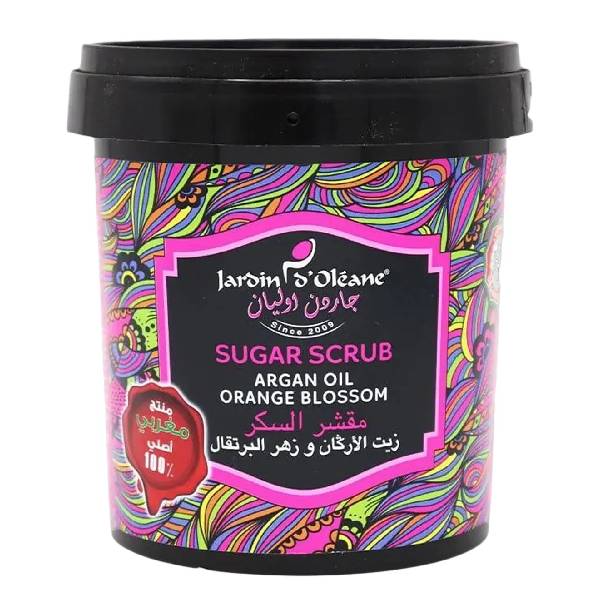 Jardin Oleane Sugar Scrub with Argan Oil and Orange Blossom 300g jar