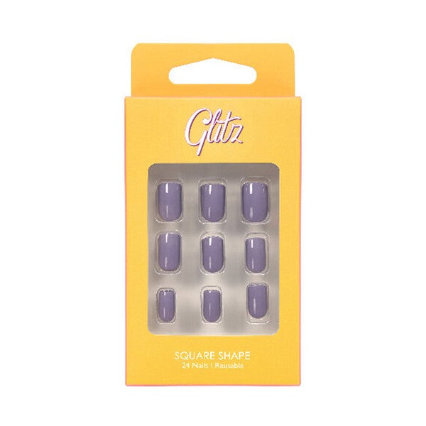 Glitz nails 17 square shape gray