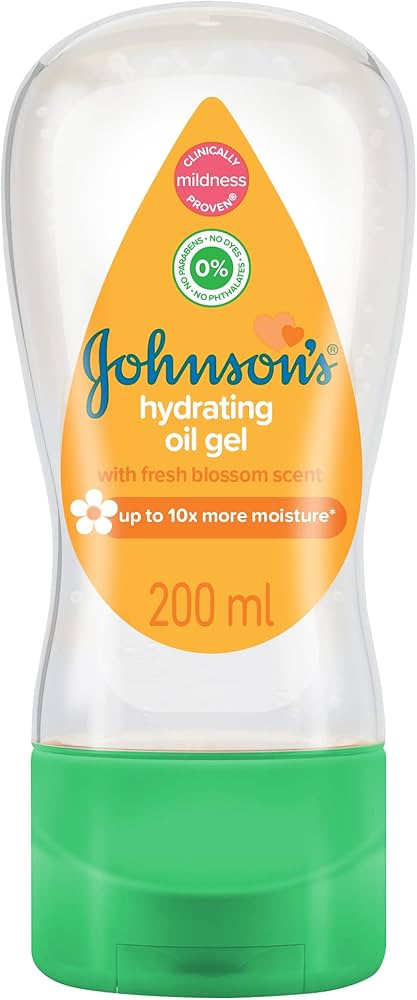 Johnson's Baby Oil Gel – Refreshing Floral Scent Moisturizer, 6.5oz