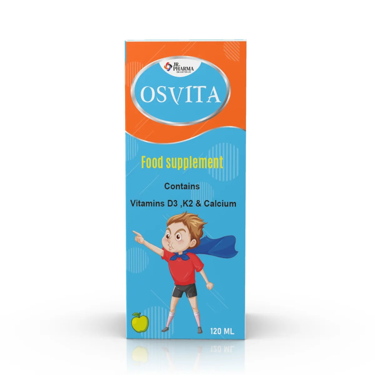 جونيور فارما أوسفيتا فيتامين D3 K2 كالسيوم شراب 120 مل