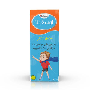 جونيور فارما أوسفيتا فيتامين D3 K2 كالسيوم شراب 120 مل