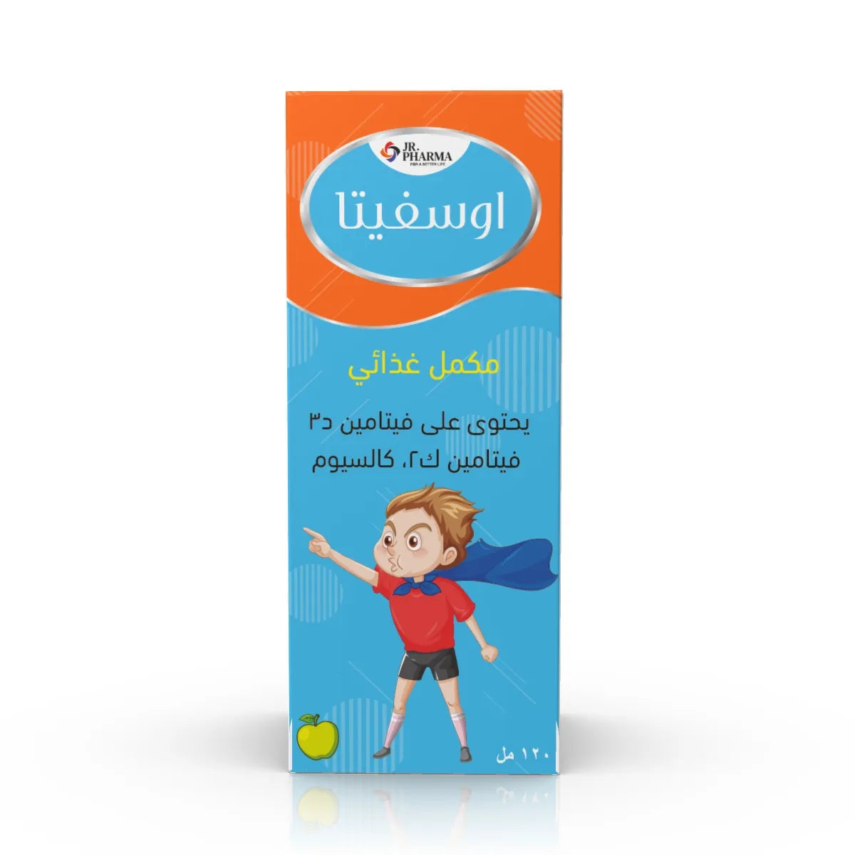 جونيور فارما أوسفيتا فيتامين D3 K2 كالسيوم شراب 120 مل