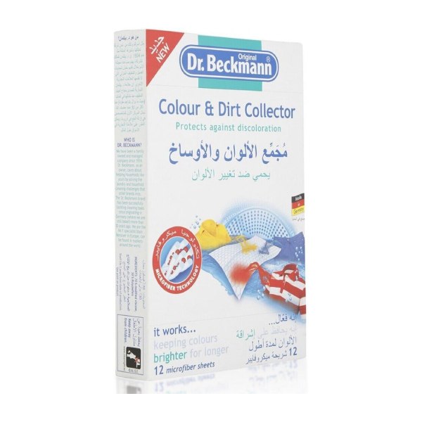Dr. Beckmann Clothes Wash 12pc Color And Dirt Collector Prevents Color Transfer During Washing