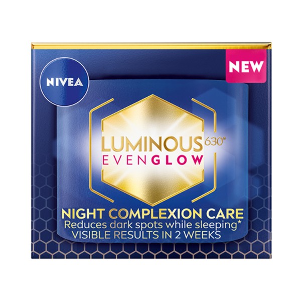 Nivea luminous 630 even glow night complexion care cream 50 ml