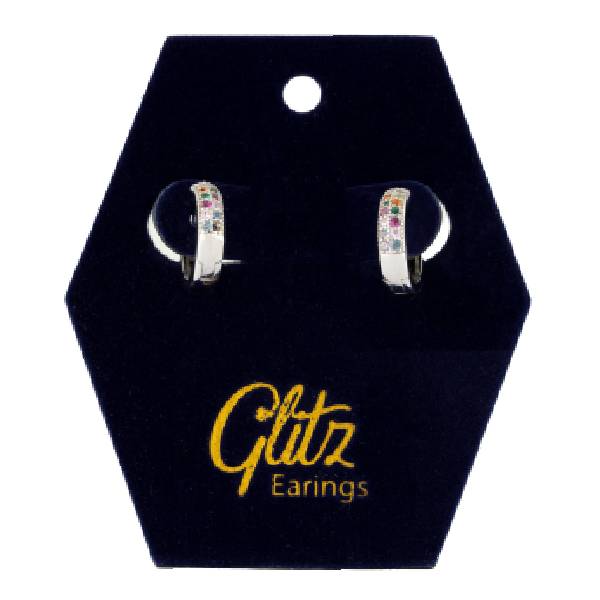 Glitz ear ring max color circle silver