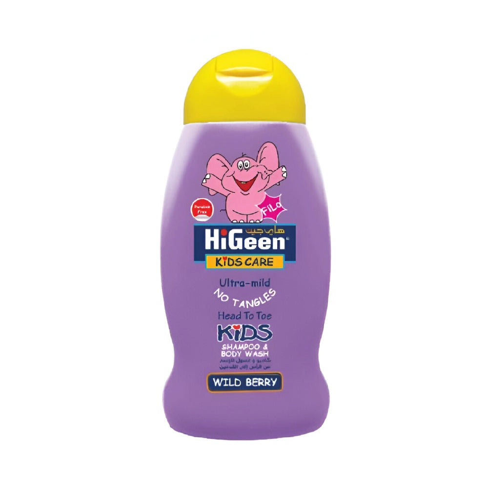 HiGeen Baby Shampoo & Shower Gel 250ml Kids Care Filo With Cranberry Scent