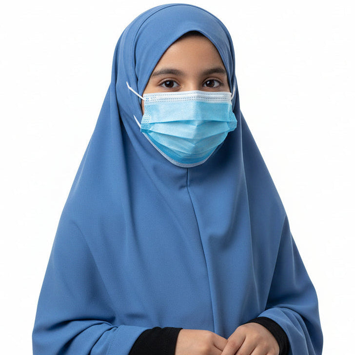 قناع وجه طبي قابل للتصرف من Kinmed – 50 قطعة في كل علبة - أزرق