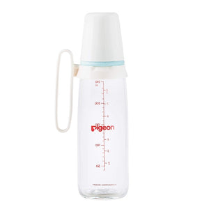 زجاجة تغذية الحمام 240 مل زجاجية بمقبض