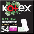 Kotex Natural 100% Cotton Panty Liners – Normal Size, 54 Count