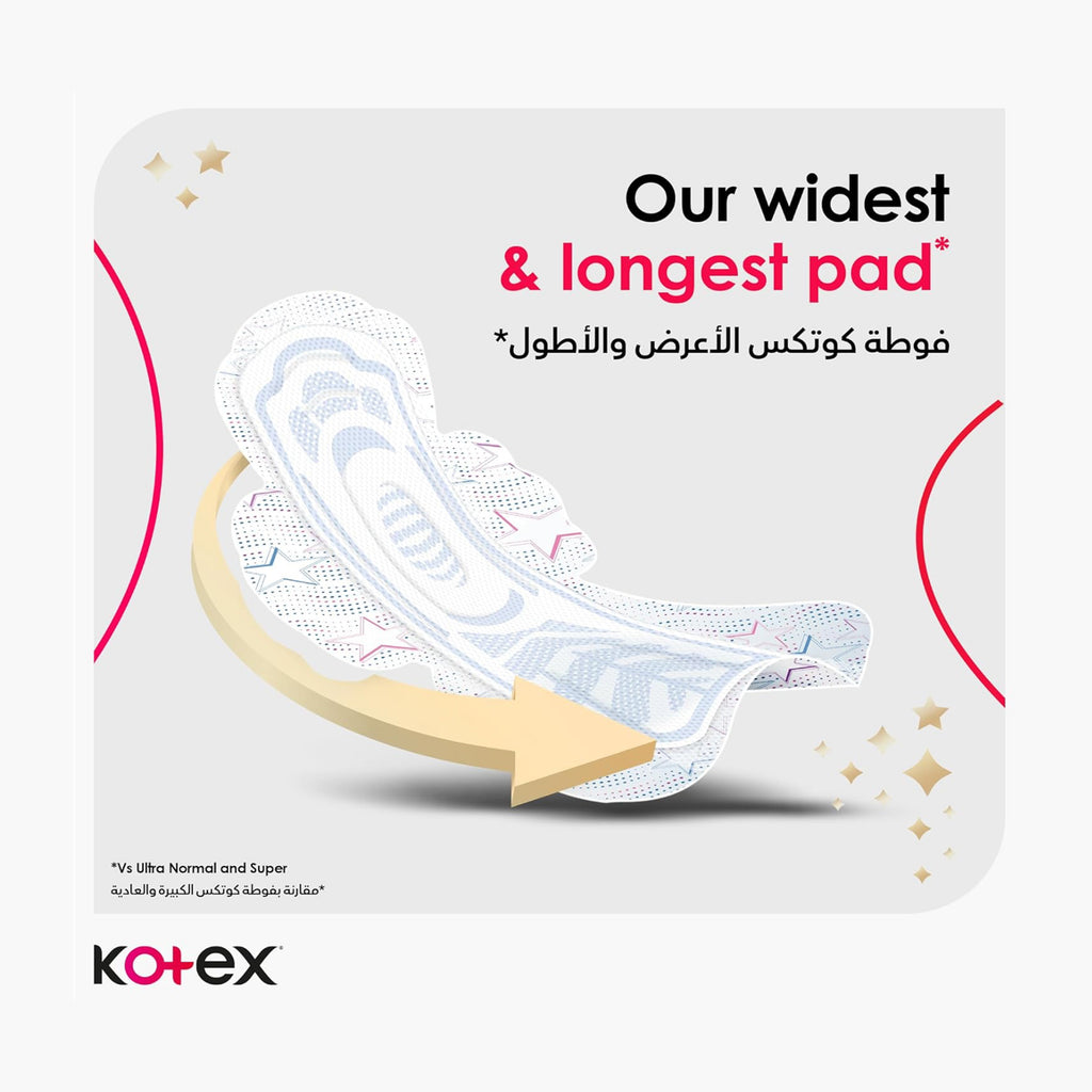 Kotex Ultra Thin Night Sanitary Pads with Wings - 7 Count Pack