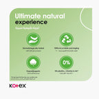 فوط صحية كوتكس ناتشورال فائقة الرقة بأجنحة فائقة - عبوة من 16 فوطة