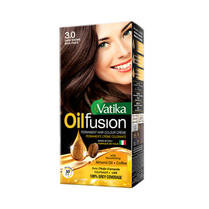 Vatika Hair Color 50ml Oil Fusion 3/0 Dark Brown v2