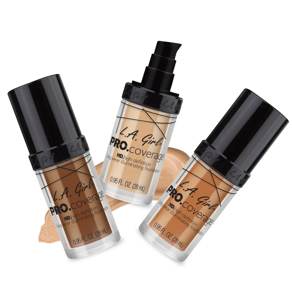 L.A. Girl Pro Coverage HD Liquid Foundation – Full Coverage & Luminous