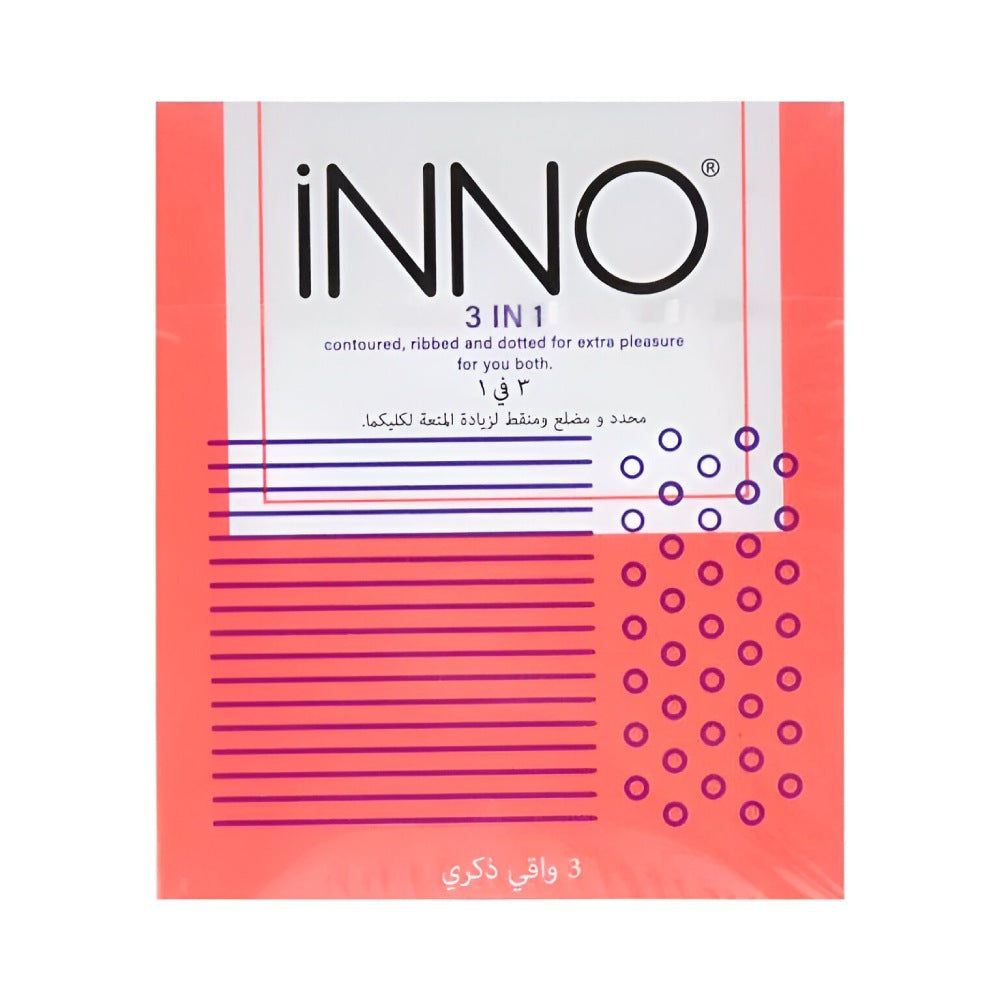 Inno Condoms 3pc Ribbed & Dotted v2